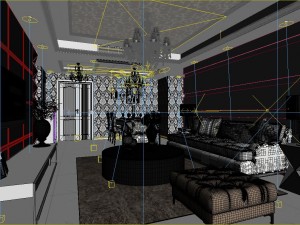 style concise european living room 5153 Modelo 3D
