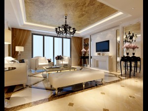 fashionable concise european living room 5164 3D मॉडल