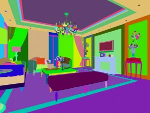 fashionable concise european living room 5164 3D Model