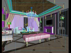 fashionable concise european living room 5164 3D Model