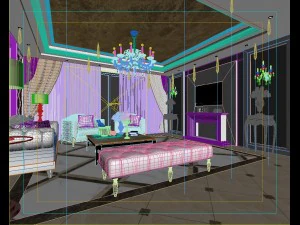 fashionable concise european living room 5164 3D Model
