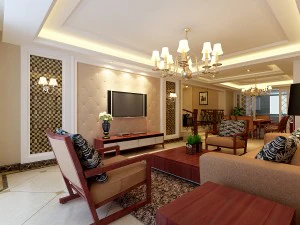 style concise european living room 1749 3D Model