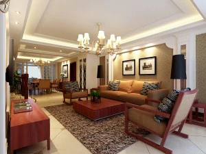 style concise european living room 1749 3D Model