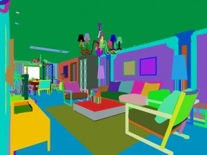 style concise european living room 1749 3D Model