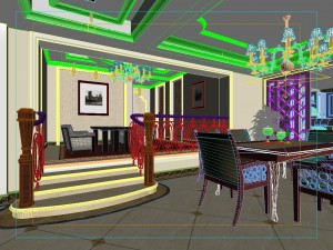 style concise european living room 1749 3D-Modell