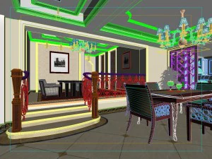 style concise european living room 1749 3D Model