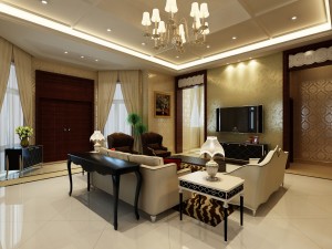 style concise european living room restaurant 1752 3D मॉडल