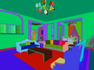 style concise european living room restaurant 1752 Modelo 3D