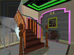 style concise european living room restaurant 1752 3D Model