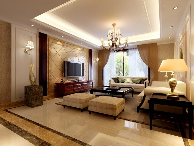 style concise european living room restaurant 1757 3D Model .c4d .max .obj .3ds .fbx .stl .blend