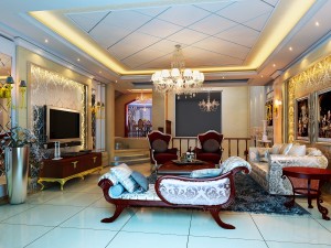 style concise european living room restaurant 1766 3D Модель