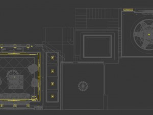 style concise european living room restaurant 1766 3D Модель