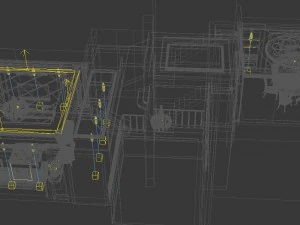 style concise european living room restaurant 1766 3D Model