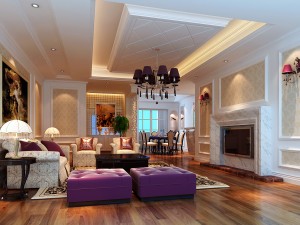 style concise european living room 1775 3D Model
