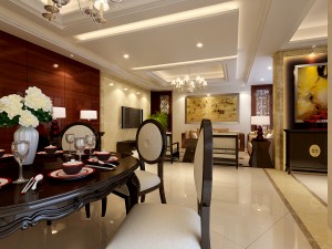 style concise european living room 1780 3D Model