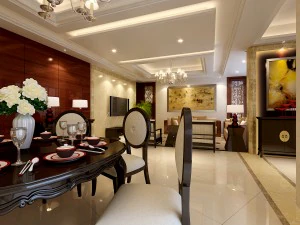 soggiorno europeo conciso in stile 1780 Modello 3D