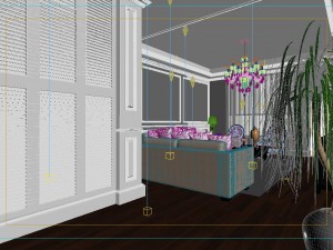 fashionable concise european living room restaurant 5125 Modèle 3D