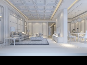 fashion concise european living room 5168 Modelo 3D
