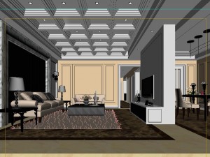 fashion concise european living room 5168 Modelo 3D