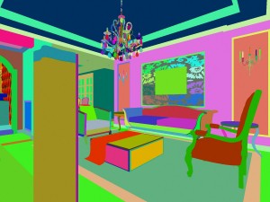 style concise european living room entrance garden 1759 3D Modell