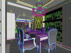 style concise european living room entrance garden 1759 3D Modell