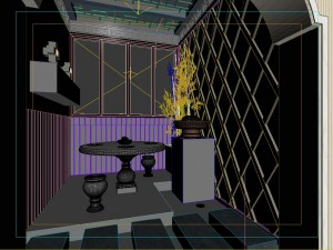 style concise european living room entrance garden 1759 3D Modell