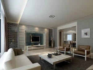 세련되고 간결한 현대 거실 1816 3D 모델