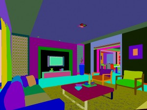 fashionable concise modern living room 1816 3Dモデル