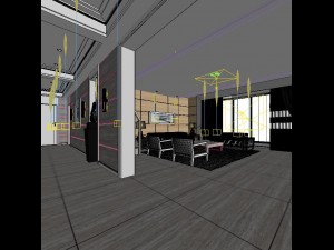 fashionable concise modern living room 1816 3Dモデル