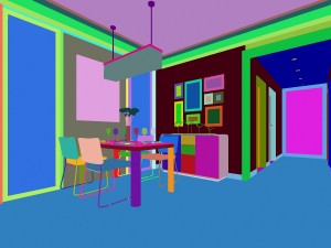 fashionable and concise modern living room 1817 3D Model