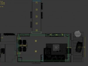 fashionable and concise modern living room 1817 3D Model