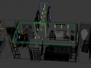 fashionable and concise modern living room 1817 3D Model