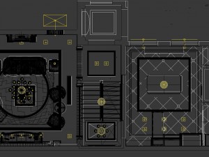 fashionable european style living room 1821 3D Модель