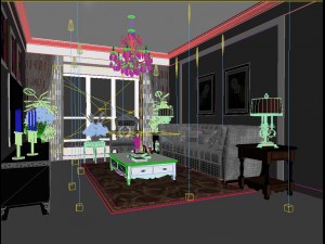 fashionable european living room 5139 Modelo 3D