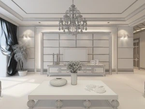 fashionable european living room 5141 3D Model