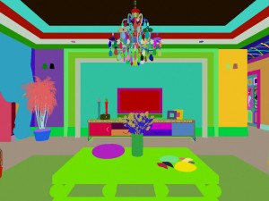 fashionable european living room 5141 Modèle 3D