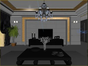 fashionable european living room 5141 3D Model