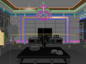 fashionable european living room 5141 Modèle 3D