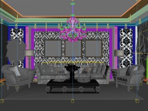 fashionable european living room 5141 Modèle 3D