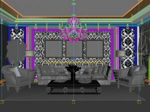 fashionable european living room 5141 3D Model
