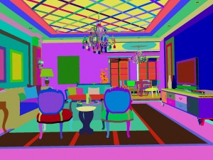 fashionable european living room 5143 Modello 3D