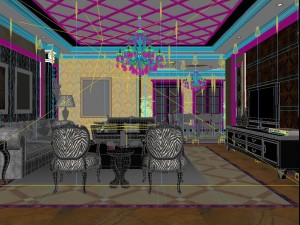 fashionable european living room 5143 Modello 3D