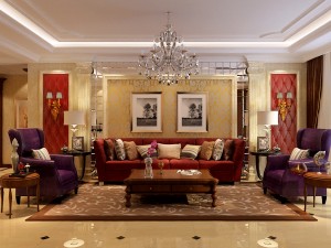fashionable european living room 5145 3Dモデル