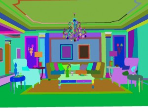 fashionable european living room 5145 3D Модель