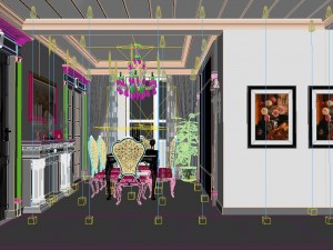fashionable european living room 5145 3D Модель
