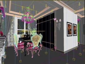 fashionable european living room 5145 3D Модель