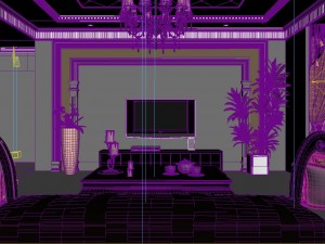 fashionable european living room 5148 Modèle 3D