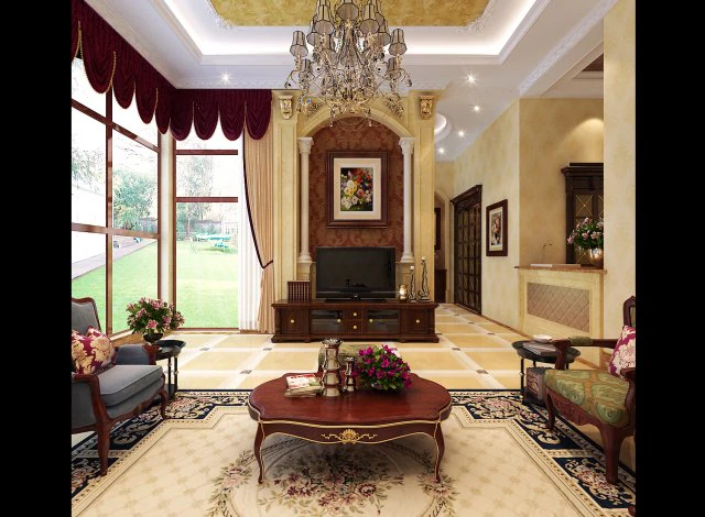 fashionable european living room 5149 3D Model .c4d .max .obj .3ds .fbx .stl .blend 