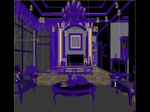 fashionable european living room 5149 Modèle 3D