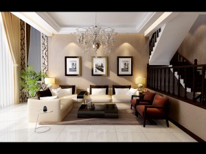 fashionable european living room 515 3D Модель